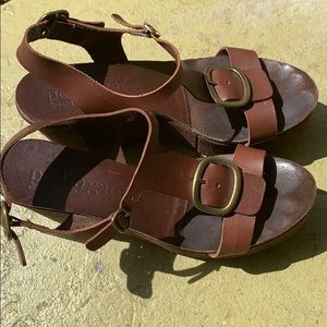 Pedro Garcia Brown Leather Wedges